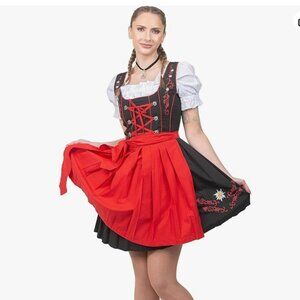 Edelweiss Creek 3 Piece Short Knee Length Dirndl Dress For German Oktoberfest